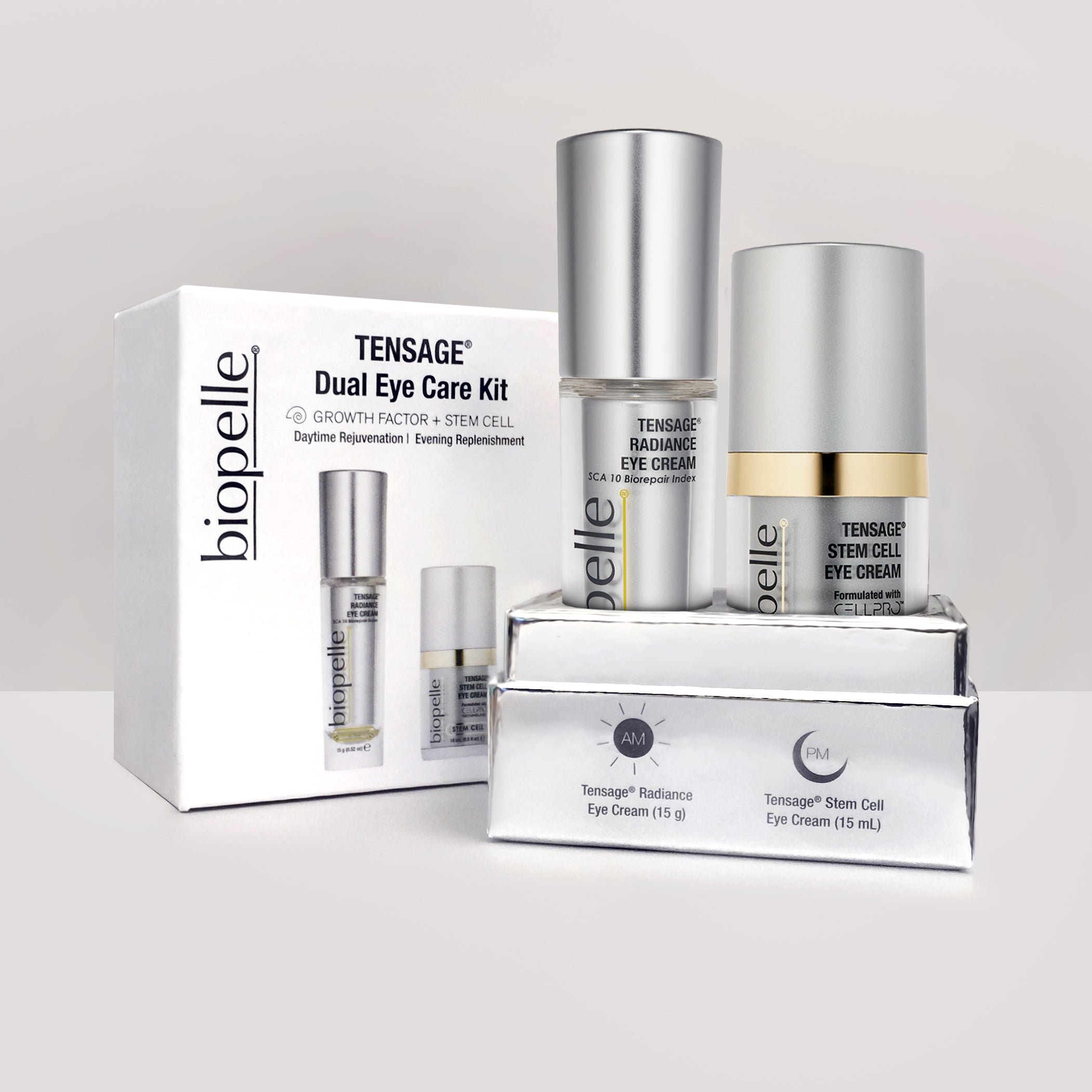 Biopelle Dual Eye With Both Tensage Radiance Eye 15g and Stem Cell Eye 15ml